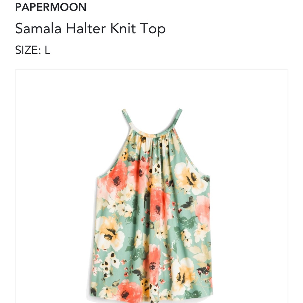 Paper moon Floral Halter Top